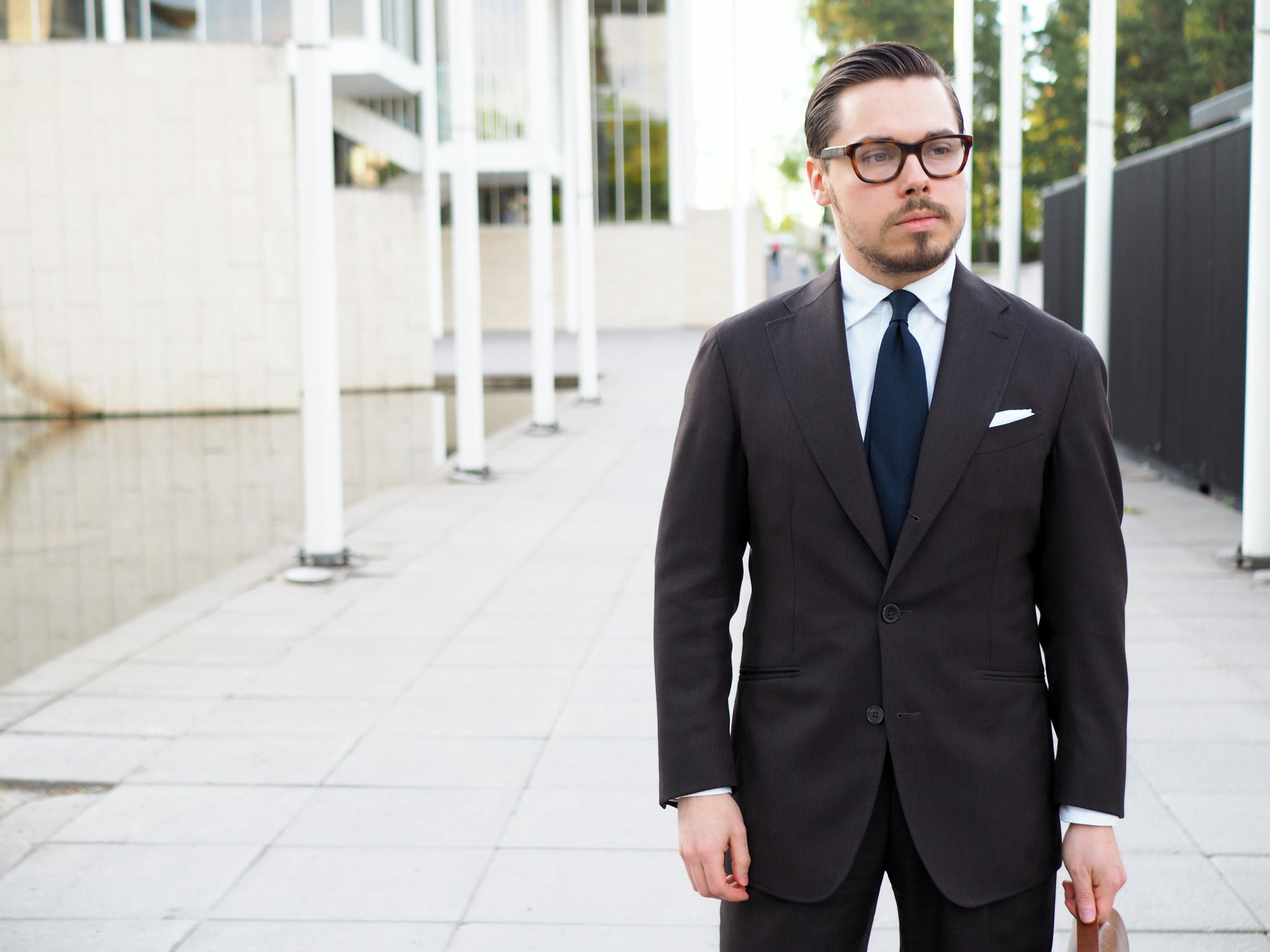 The versatility of brown business suit