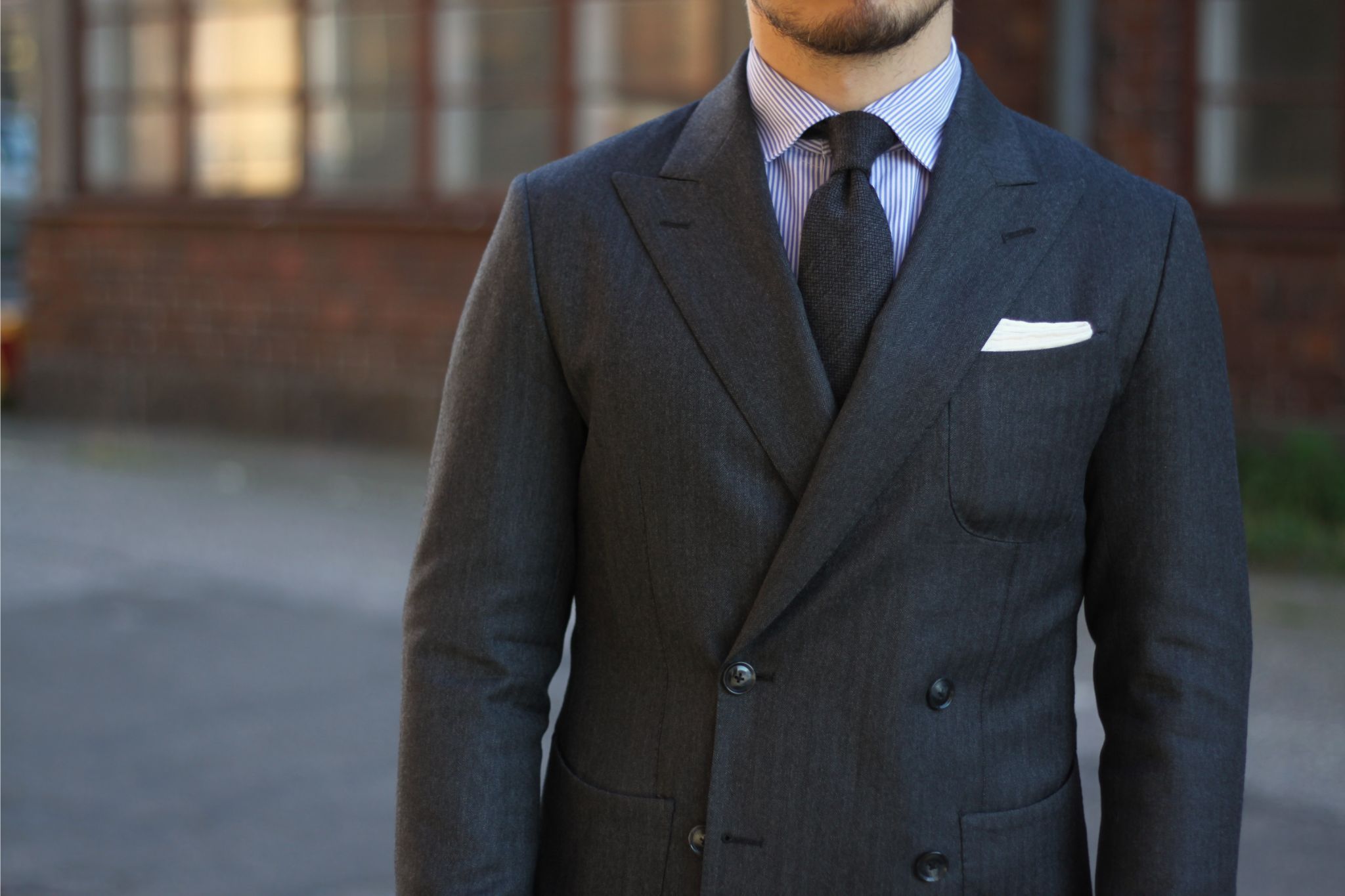 Wednesday inspiration - Gray double-breasted suit