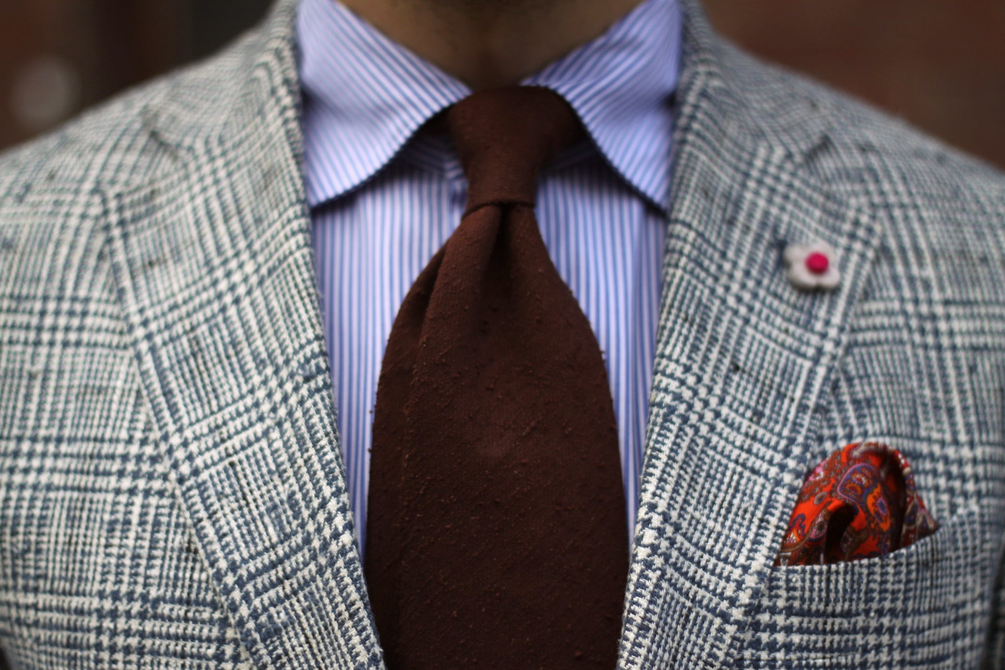 Shantung silk tie - between formal and casual