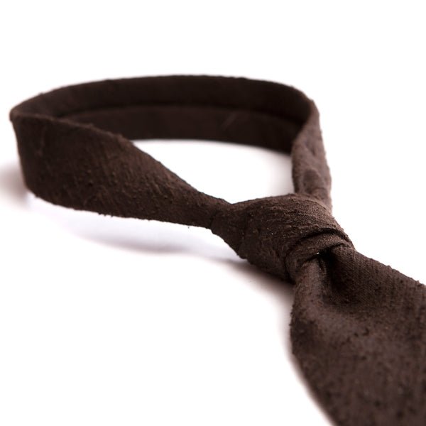 Dark Brown Shantung Tie