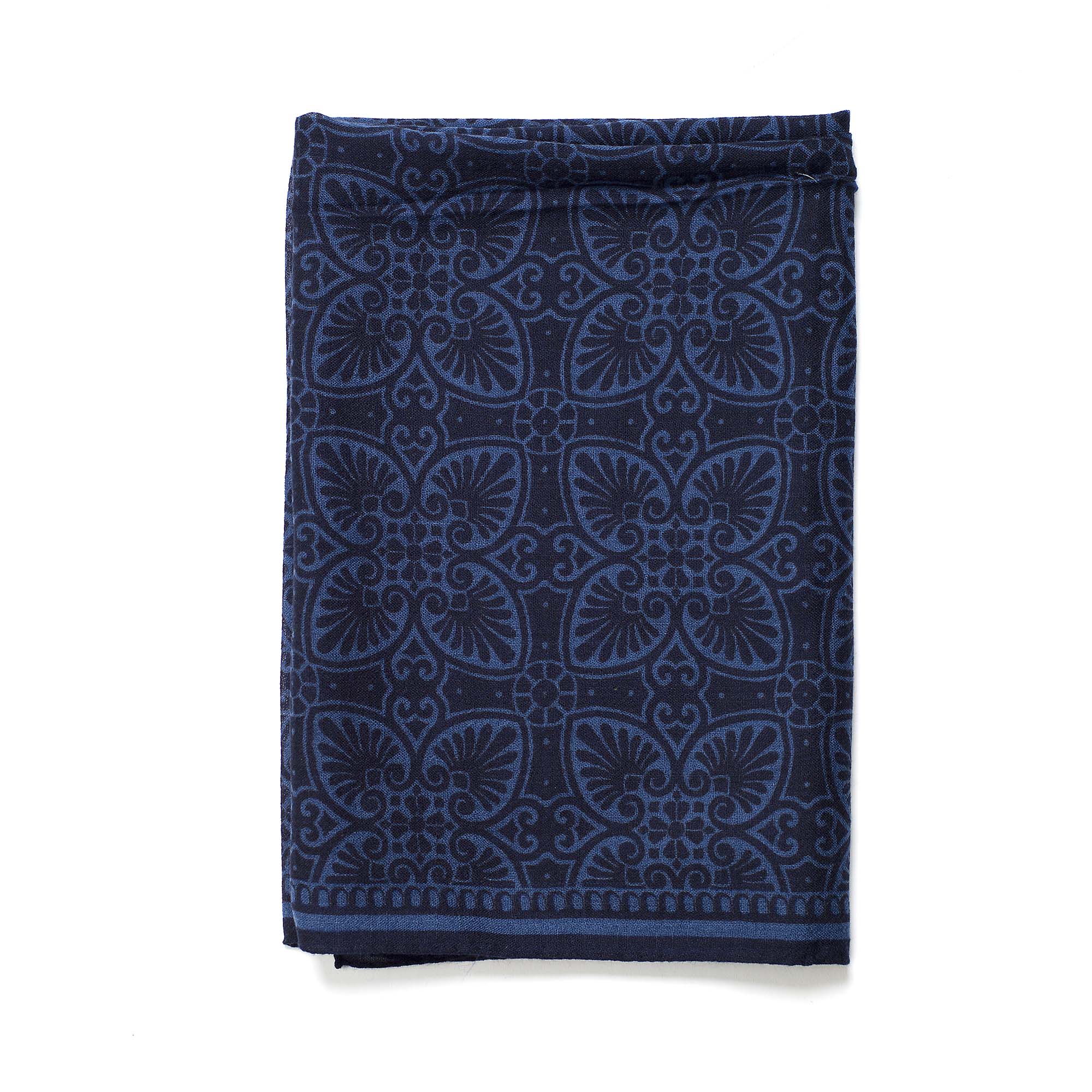 Dark blue wool scarf